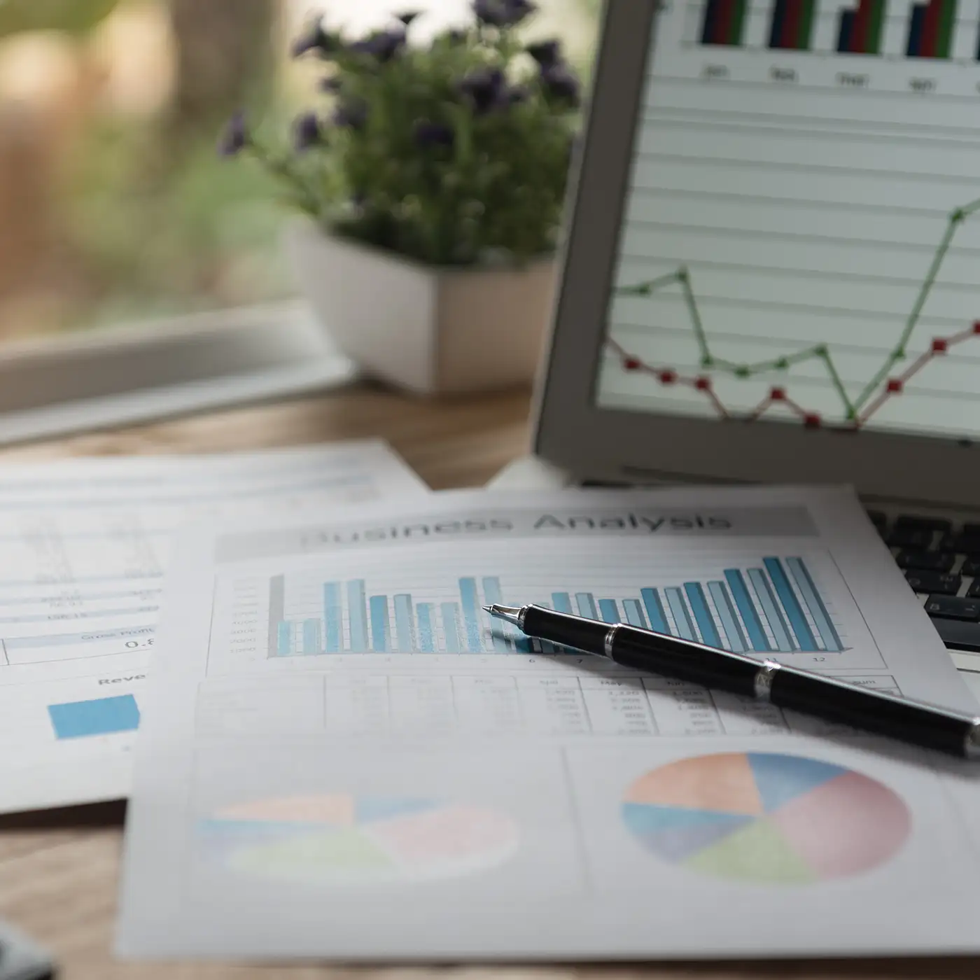 Bookkeeper organizing financial records